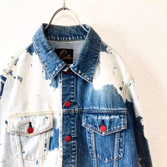 Needles Bleached denim trucker jacket | Grailed