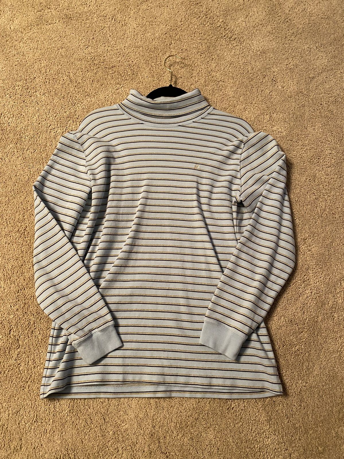 Supreme Blue Gold Striped Supreme Turtle Neck Size US M / EU 48-50 / 2 - 1 Thumbnail