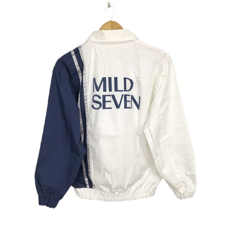 Vintage Vintage Deadstock Mild Seven Sweater Jacket Blue Stripe Size US M / EU 48-50 / 2 - 1 Thumbnail