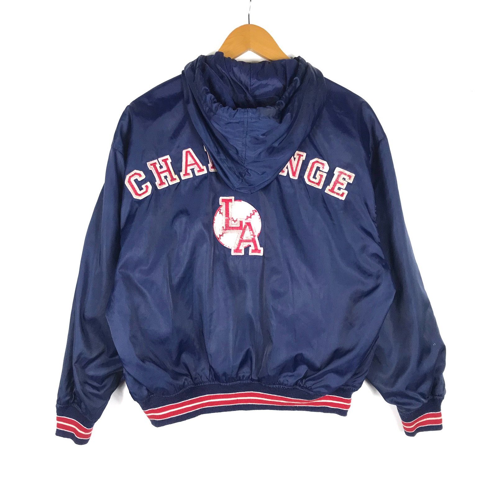 Vintage Varsity Hoodie Jacket Friendly Big Embroidered Logo LA Size US L / EU 52-54 / 3 - 2 Thumbnail