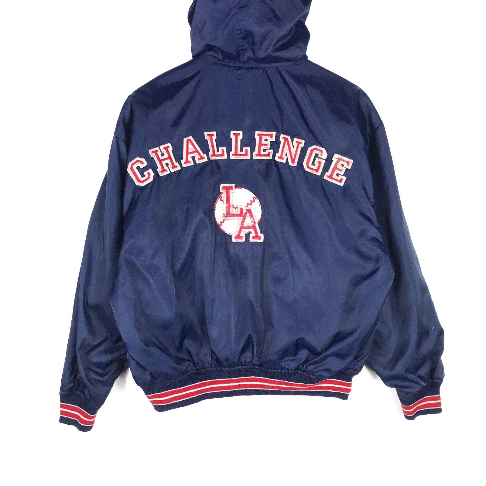Vintage Varsity Hoodie Jacket Friendly Big Embroidered Logo LA Size US L / EU 52-54 / 3 - 3 Thumbnail