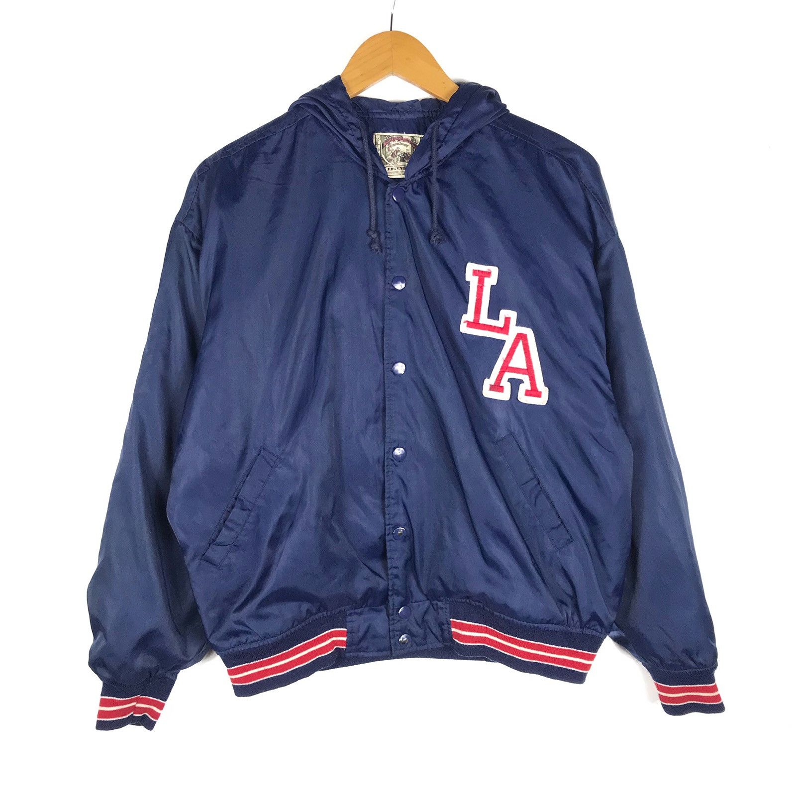 Vintage Varsity Hoodie Jacket Friendly Big Embroidered Logo LA Size US L / EU 52-54 / 3 - 1 Thumbnail