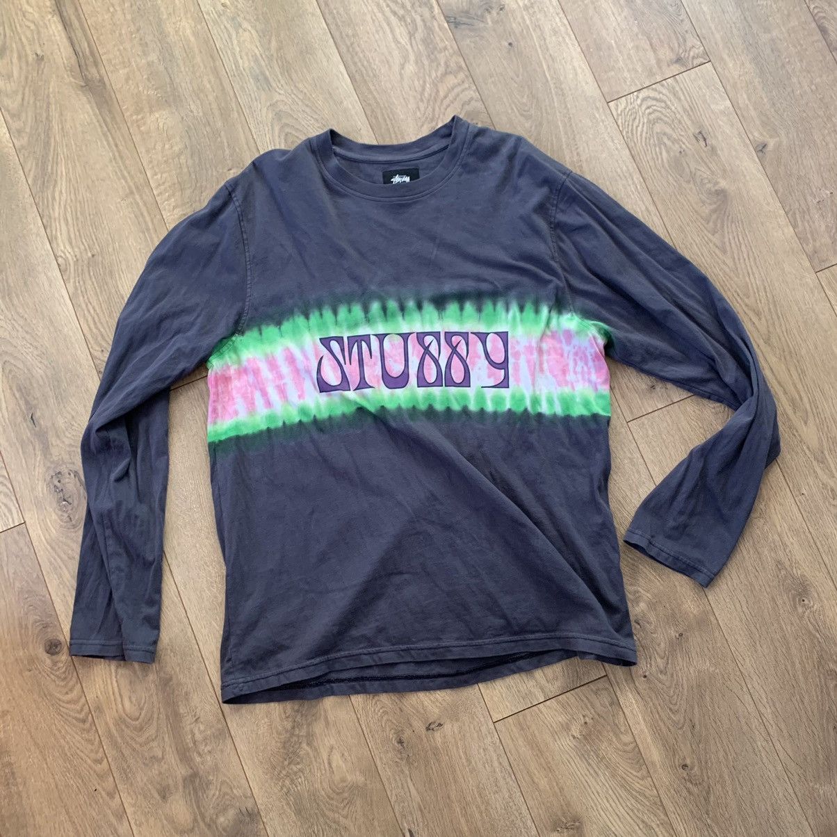 Stussy STUSSY TIE DYE STRIPE L/S JERSEY Size US L / EU 52-54 / 3 - 1 Thumbnail