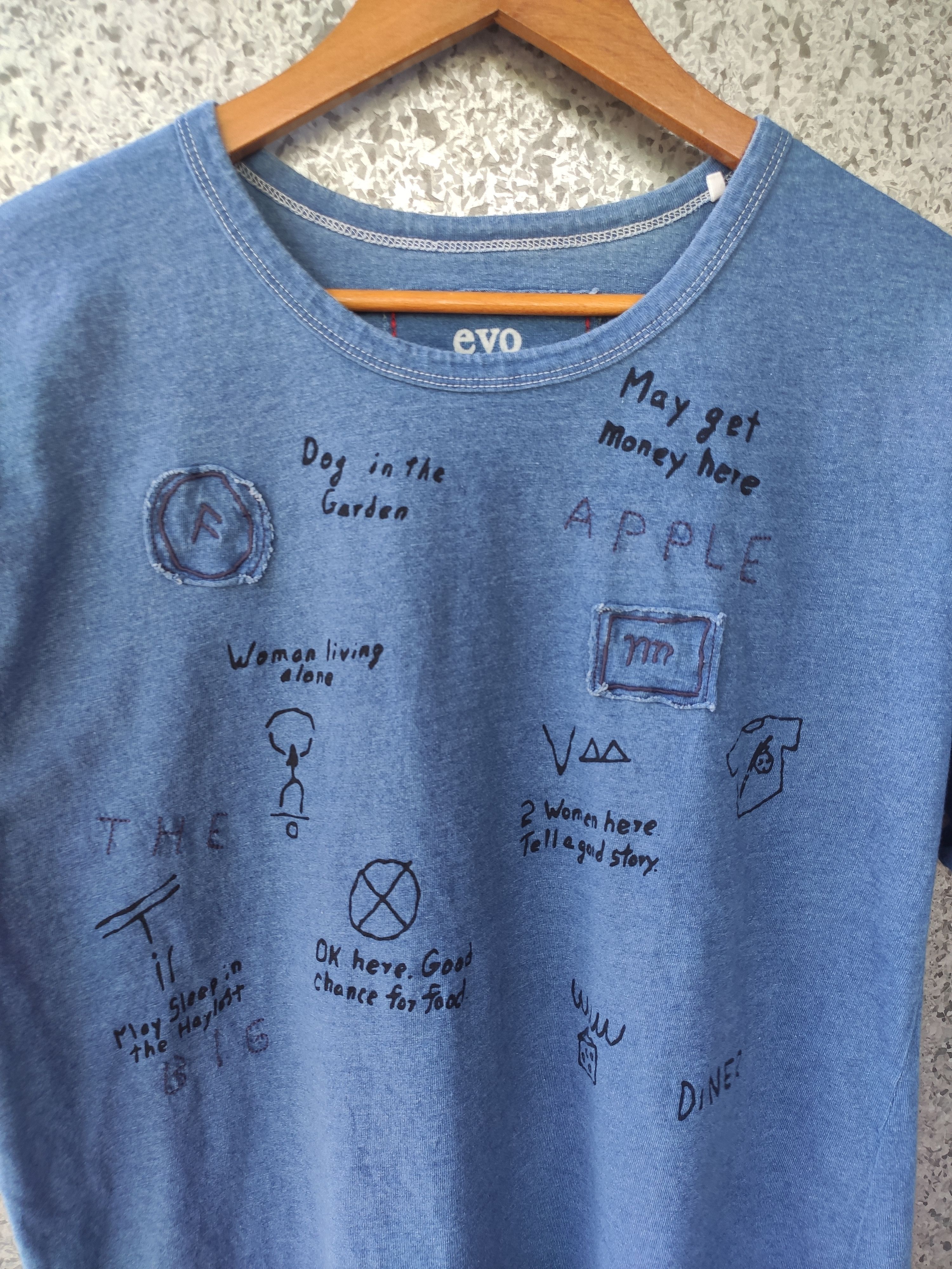 Blue Blue Japan Evo Cube Sugar Indigo t shirt blue Size US M / EU 48-50 / 2 - 2 Thumbnail