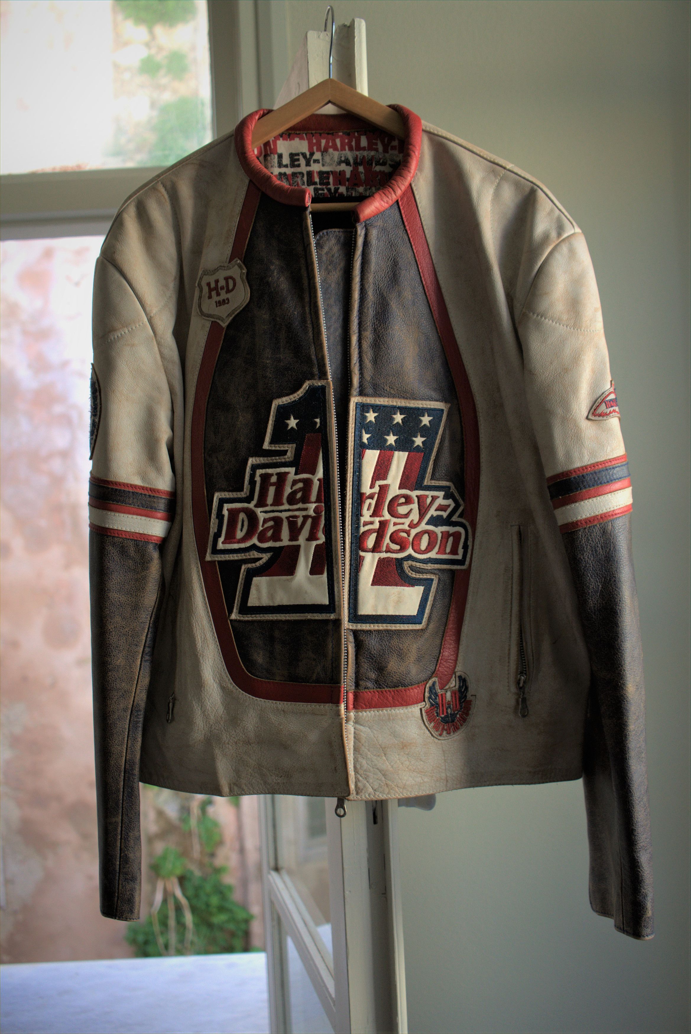 Edle Harley Davidson 100th Lederjacke H.D. Leather Jacket Leder