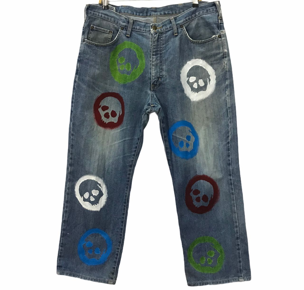 Japanese Brand 🔥Vintage Edwin Art Paints Design Denim Jeans Made in Japan Size US 40 / EU 56 - 1 Thumbnail