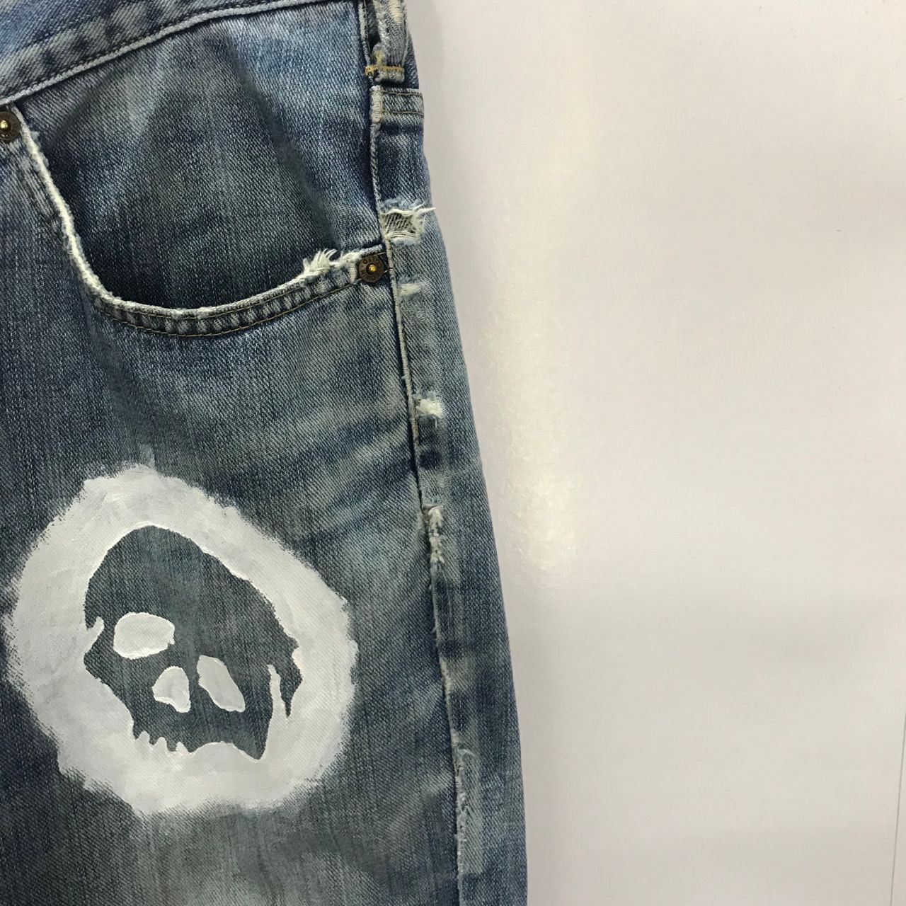 Japanese Brand 🔥Vintage Edwin Art Paints Design Denim Jeans Made in Japan Size US 40 / EU 56 - 6 Thumbnail
