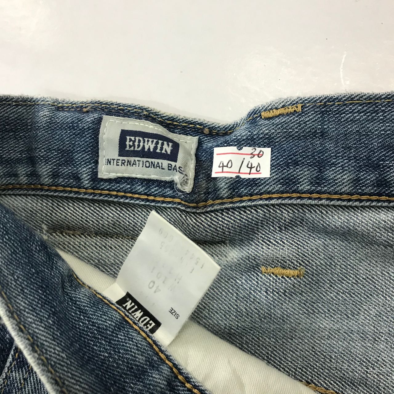 Japanese Brand 🔥Vintage Edwin Art Paints Design Denim Jeans Made in Japan Size US 40 / EU 56 - 13 Thumbnail
