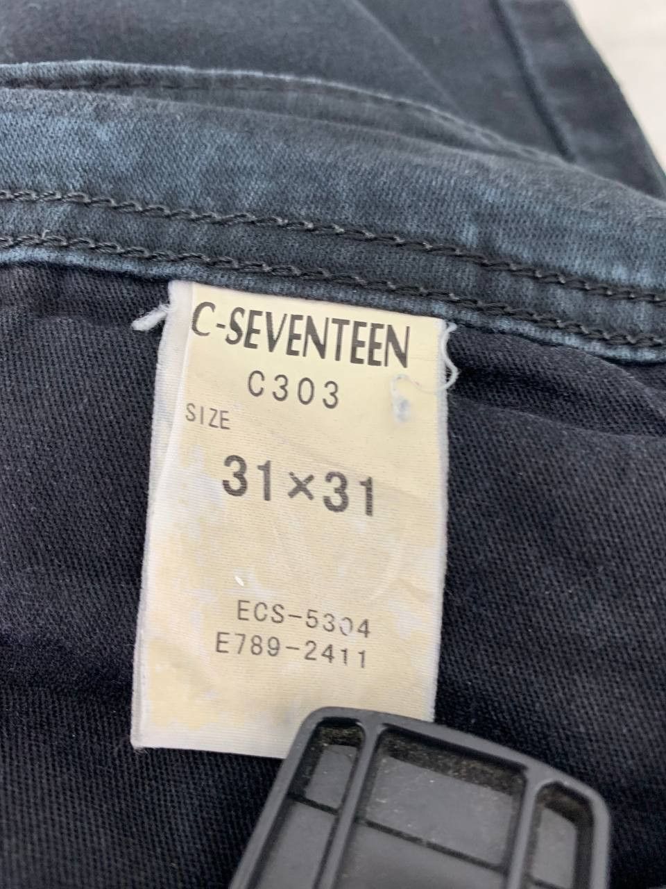 Japanese Brand Casual Pants Denim C17 (C SEVENTEEN) Streetwear Pants Black Size US 30 / EU 46 - 11 Thumbnail