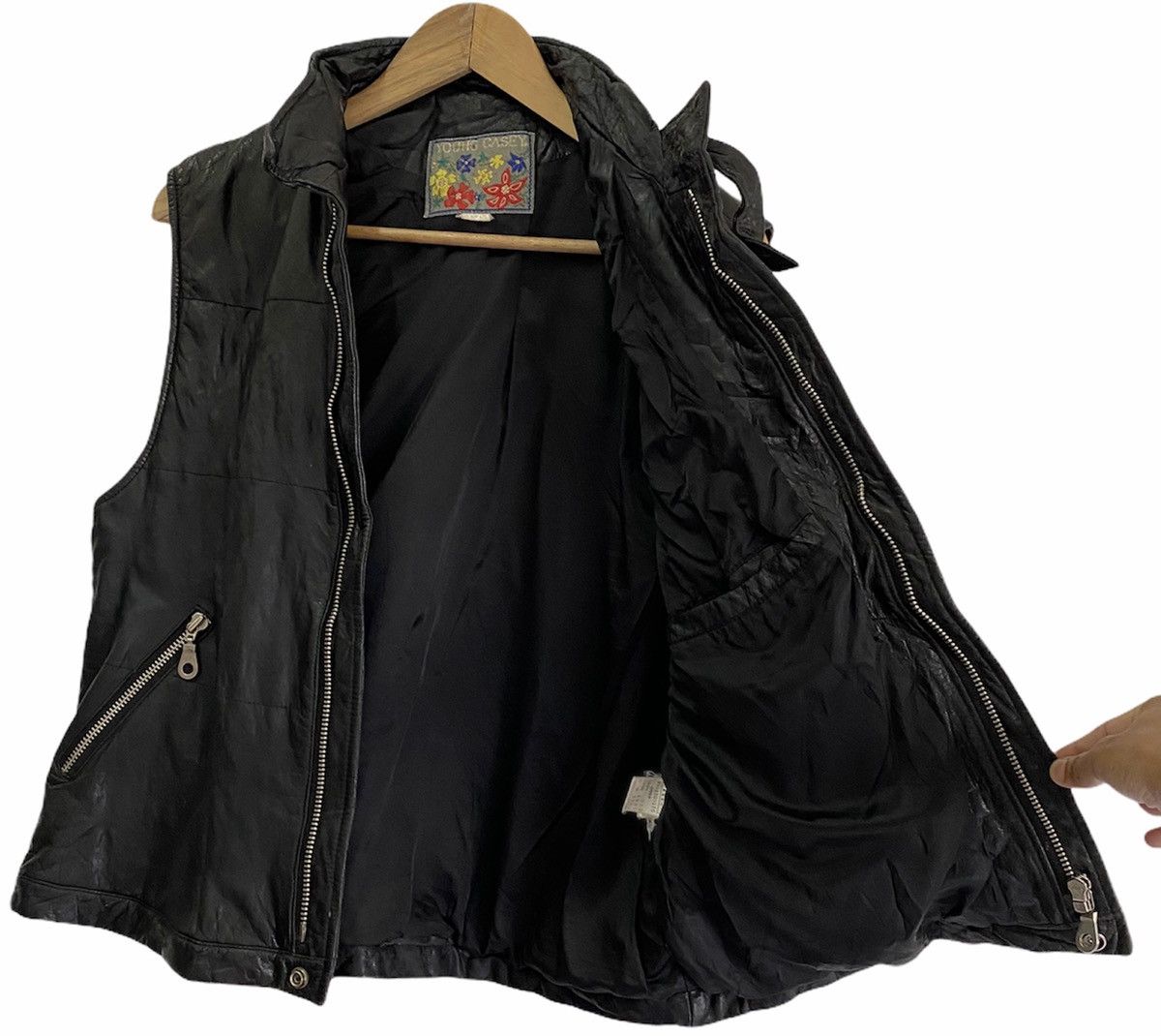 Leather Young Casey Crazy Zipper Vest Leather Jacket Size US S / EU 44-46 / 1 - 2 Thumbnail