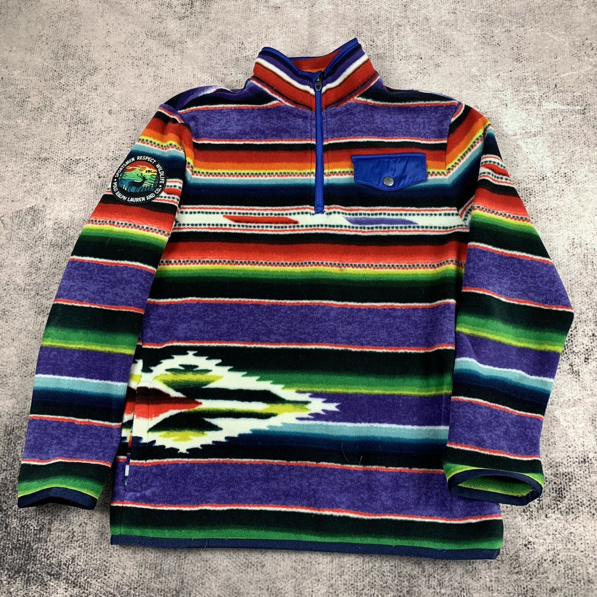 Polo Ralph Lauren Aztec fashion Half Zip Sweater