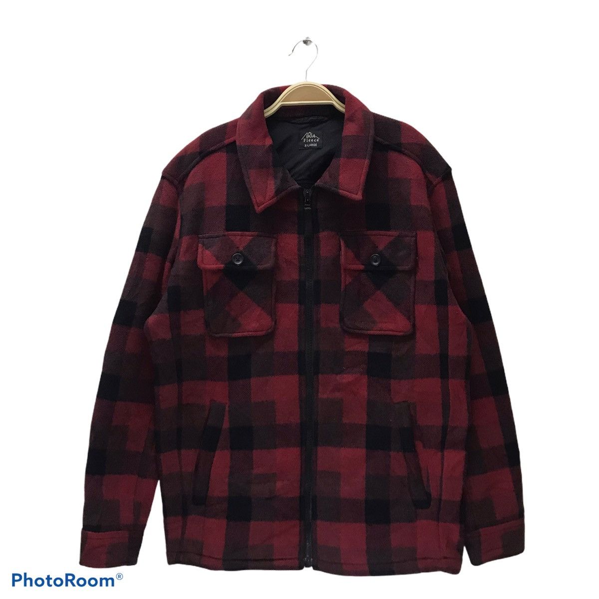 Japanese Brand Boa Fleece Flannel Jacket Zip up Size US XL / EU 56 / 4 - 2 Thumbnail