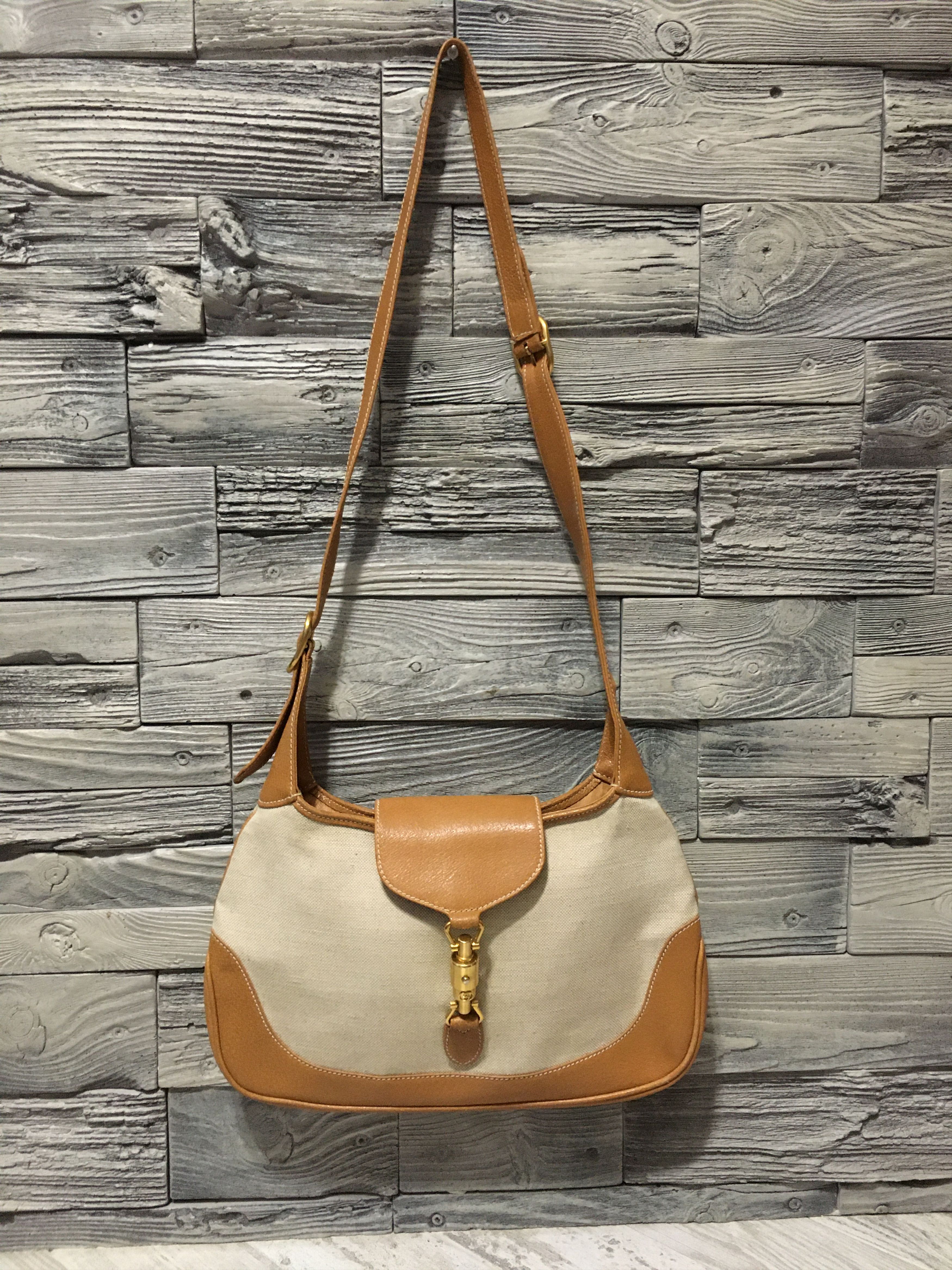 Vintage Canvas/Leather Shoulder Bag