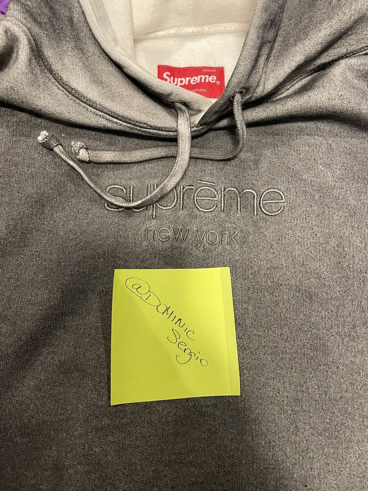 Supreme Supreme Spray Hoodie White Grey Grailed