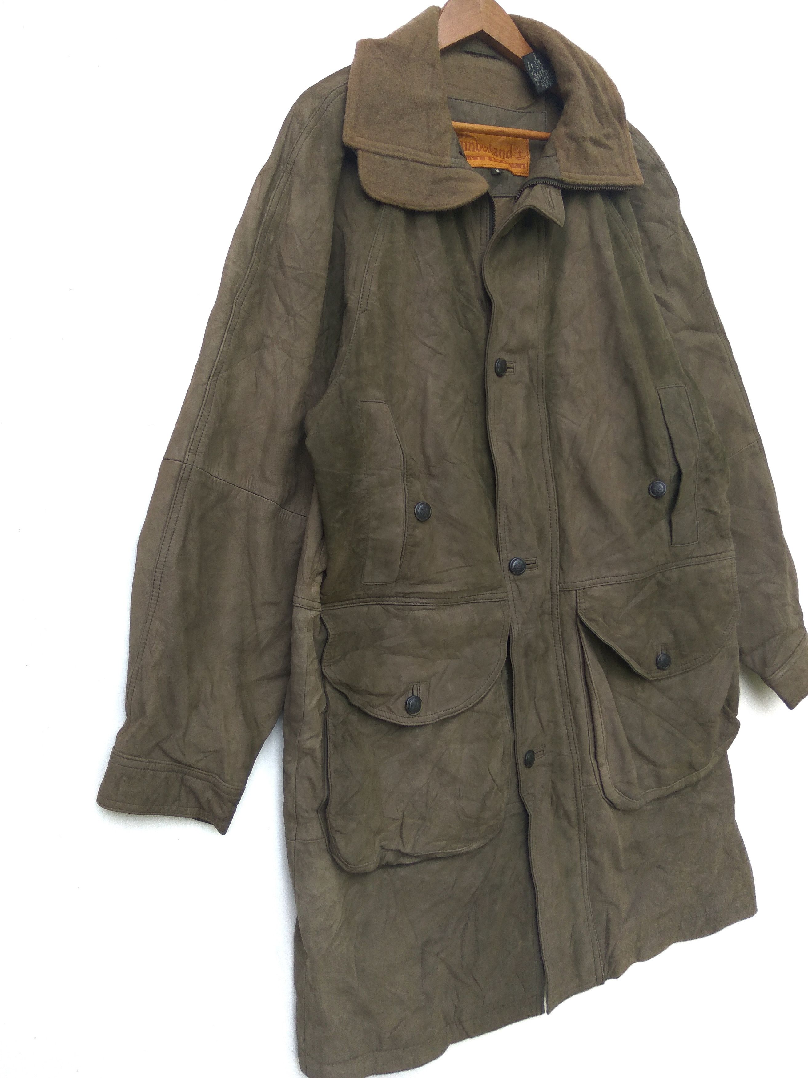 Timberland Timberland leather jacket cowhide leather parka weathergear Size US M / EU 48-50 / 2 - 2 Thumbnail