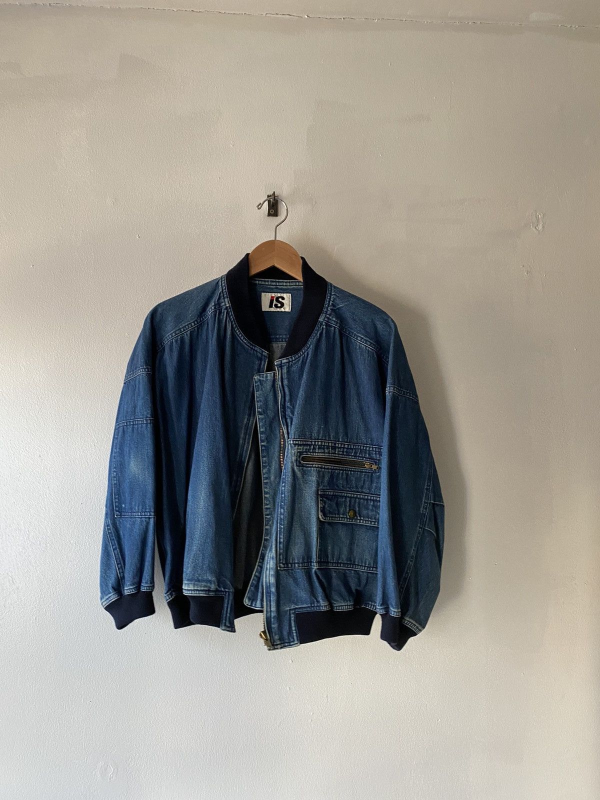 Issey Miyake Vintage Issey sport denim ma 1 bomber jacket Grailed