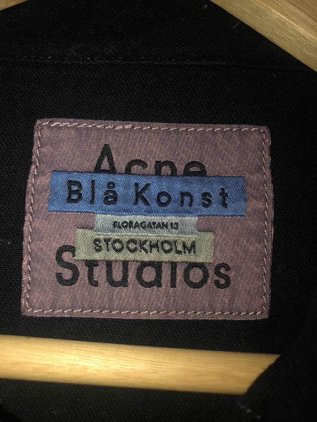 Acne Studios Acne Studios Black Overdyed Western Shirt Size US M / EU 48-50 / 2 - 4 Thumbnail