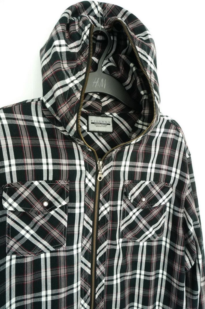 Japanese Brand VILLAND Full Zipper Hoodie Tartan T-Shirt Size US M / EU 48-50 / 2 - 2 Thumbnail
