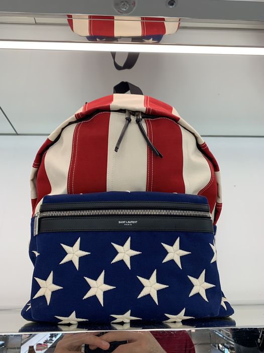 Saint Laurent Paris City Back Pack With America Flag Print Size ONE SIZE - 1 Preview