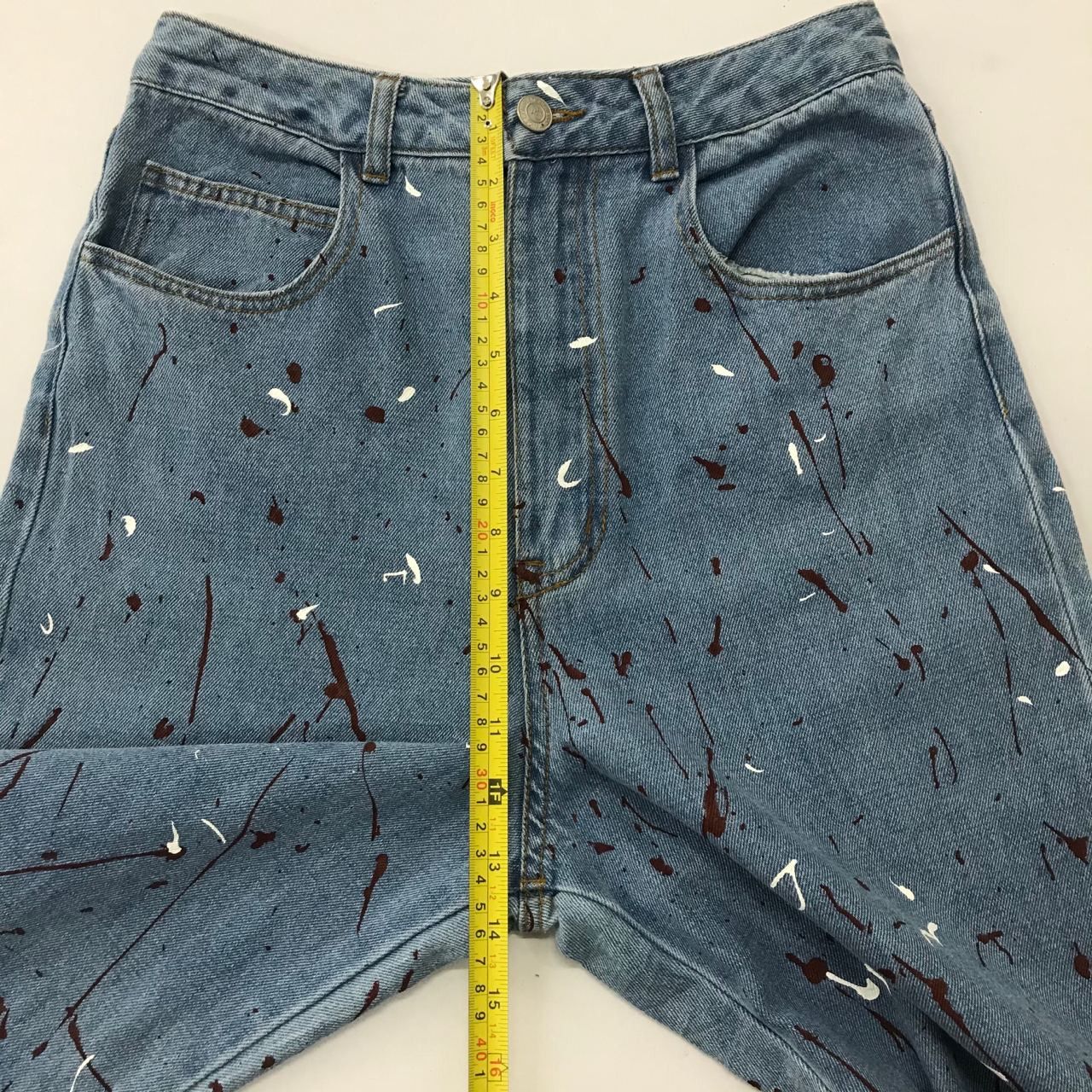 Designer 🔥 Vintage Art Design Paints Buggy Denim Jeans Size 25" / US 0 / IT 36 - 8 Thumbnail