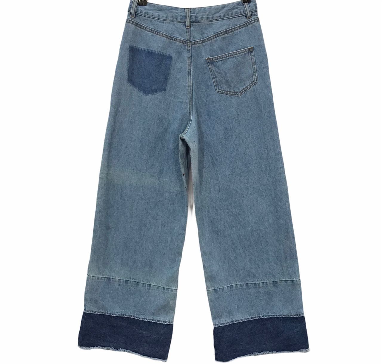 Designer 🔥 Vintage Art Design Paints Buggy Denim Jeans Size 25" / US 0 / IT 36 - 2 Thumbnail