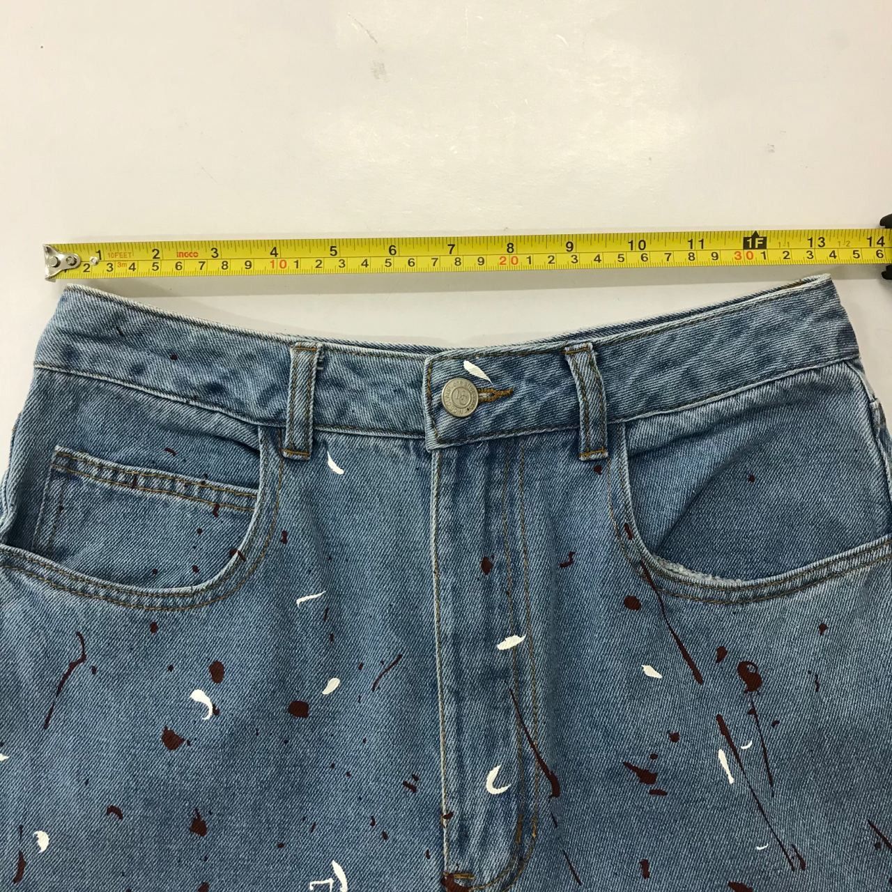 Designer 🔥 Vintage Art Design Paints Buggy Denim Jeans Size 25" / US 0 / IT 36 - 7 Thumbnail