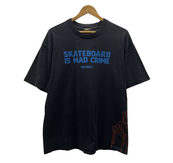 Nitraid NITRAID 'SKATEBOARD IS MAD CRIME' SKATER TSHIRT SIZE L