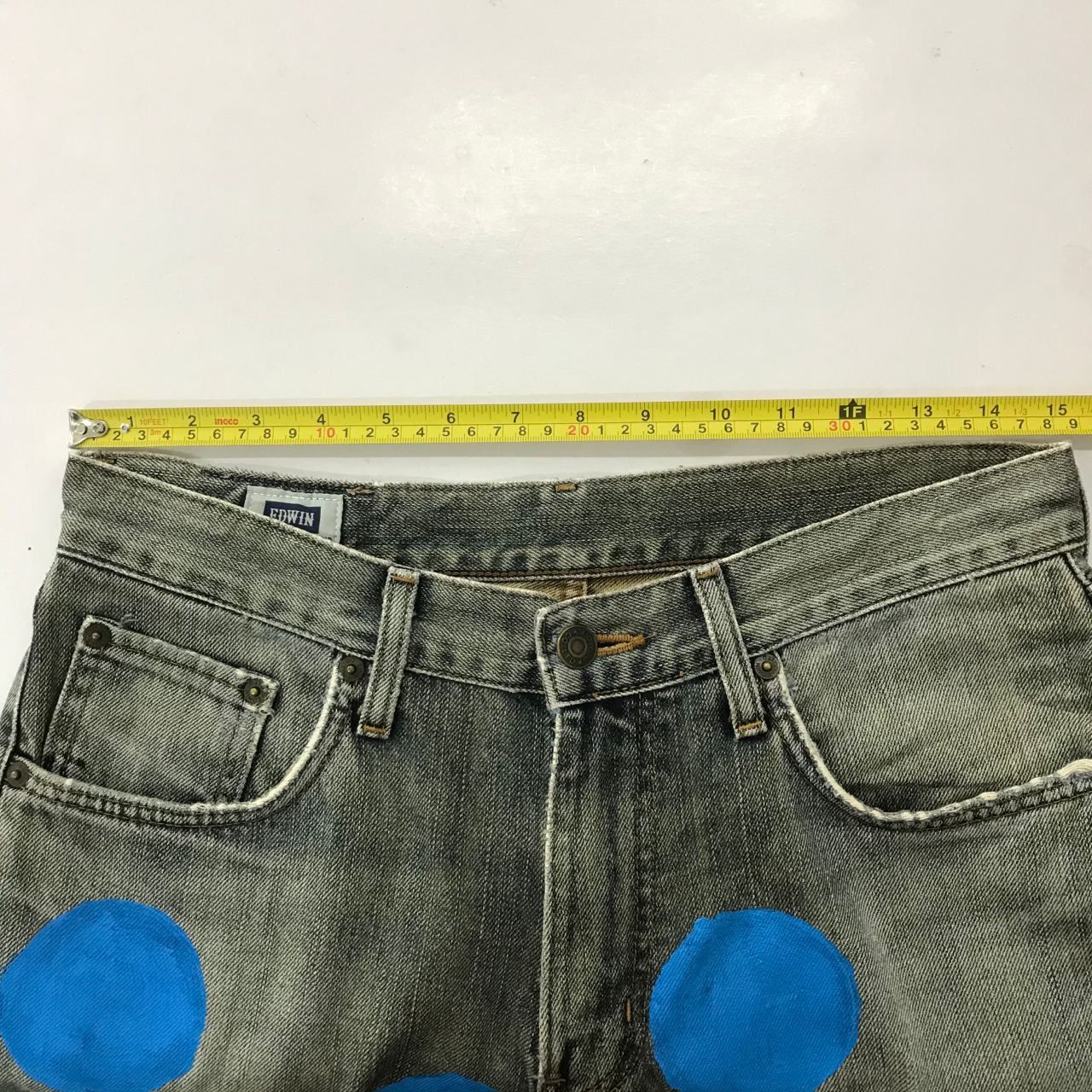 Edwin 🔥Vintage Edwin Art design Paints Denim Jeans Made in Japan Size US 31 - 8 Thumbnail