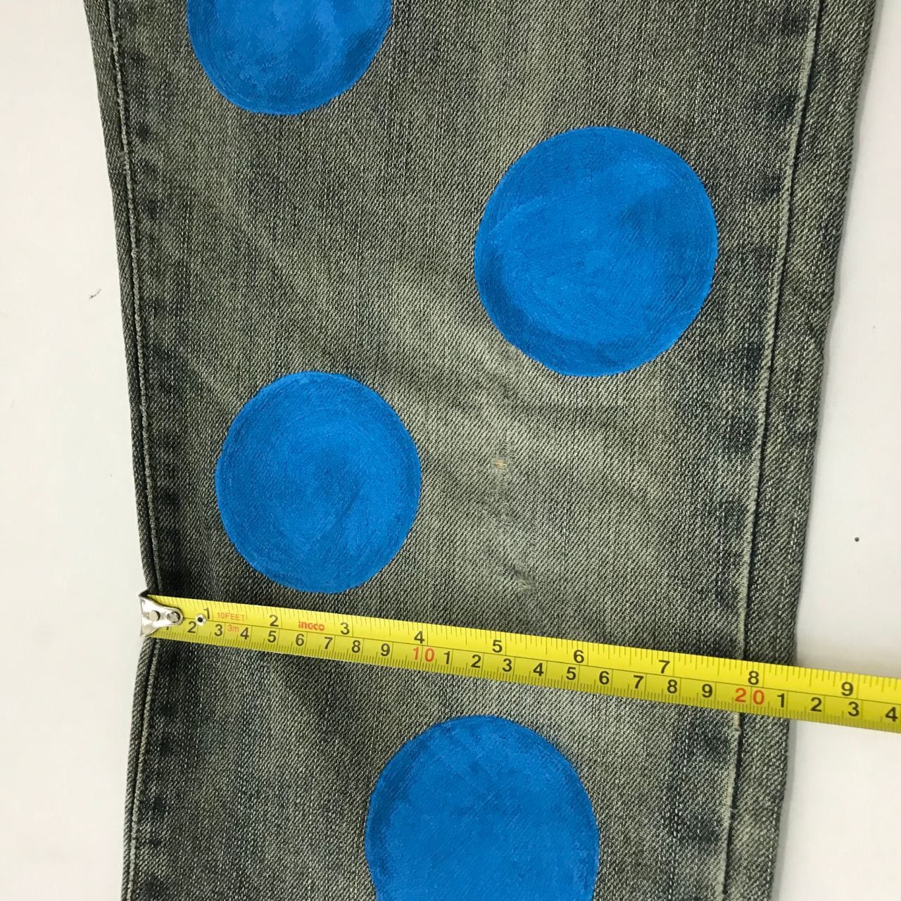 Edwin 🔥Vintage Edwin Art design Paints Denim Jeans Made in Japan Size US 31 - 11 Thumbnail