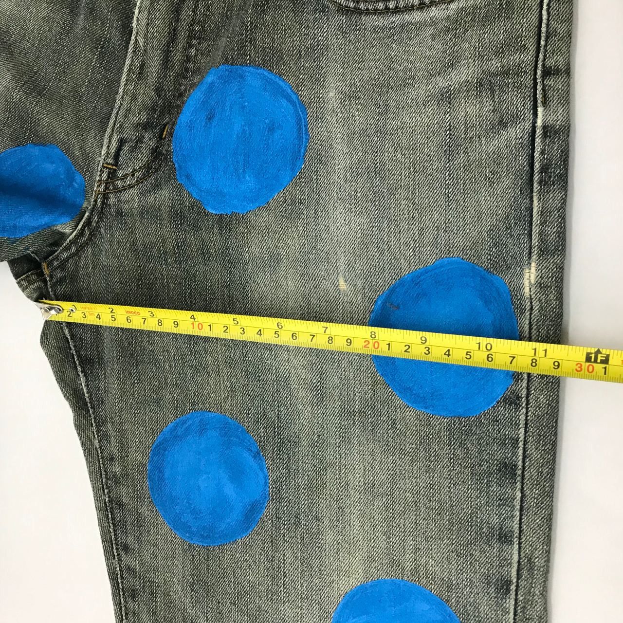 Edwin 🔥Vintage Edwin Art design Paints Denim Jeans Made in Japan Size US 31 - 10 Thumbnail