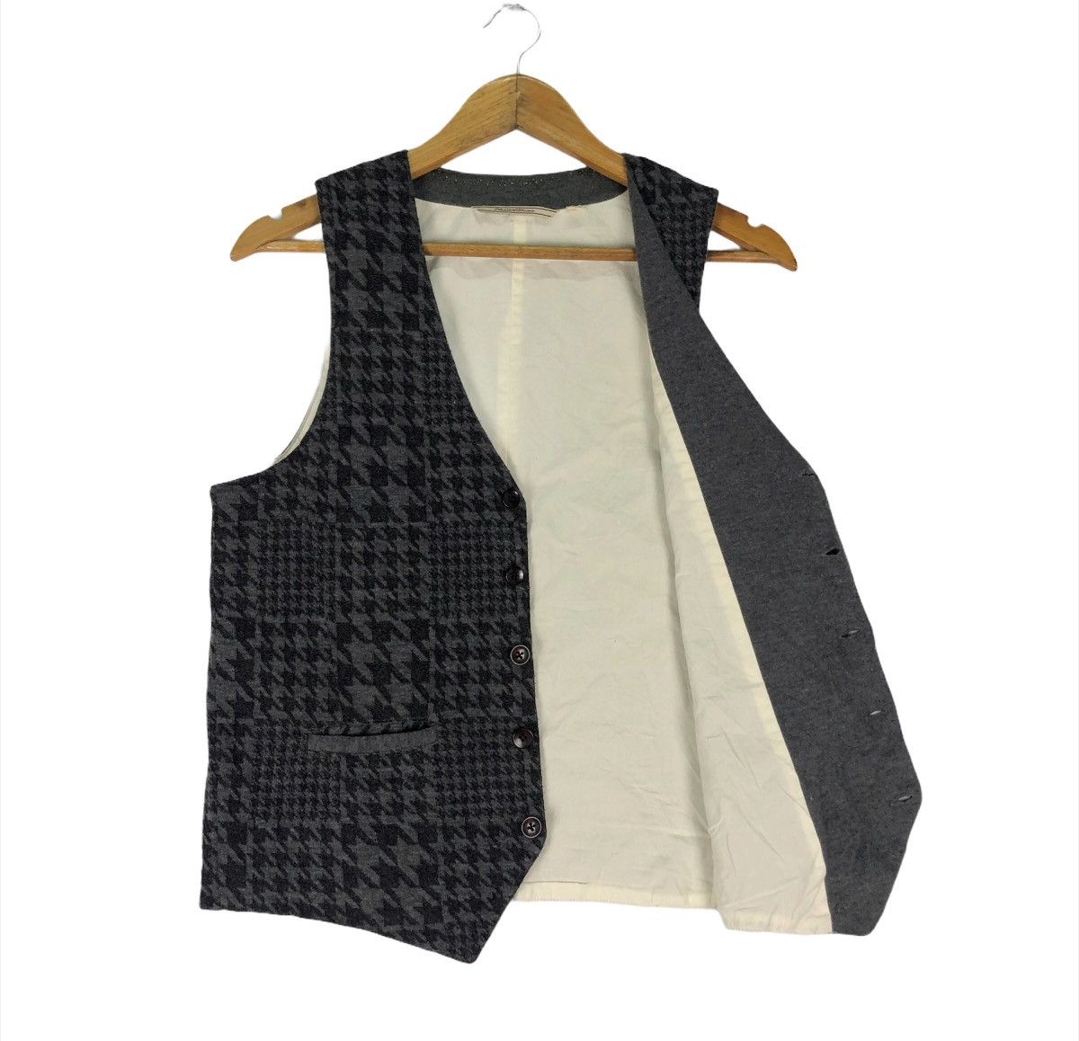 Blue Blue Japan ❄️BLUE BLUE Japan Vest Plaids Checked Size 42R - 5 Thumbnail