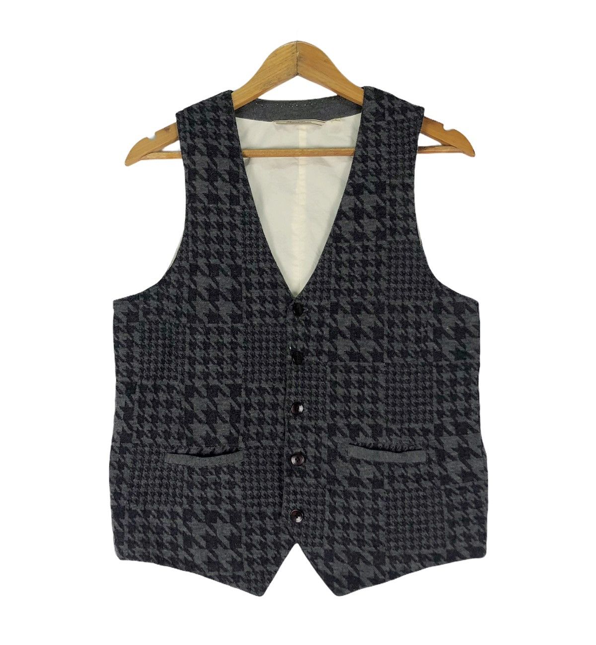 Blue Blue Japan ❄️BLUE BLUE Japan Vest Plaids Checked Size 42R - 1 Thumbnail
