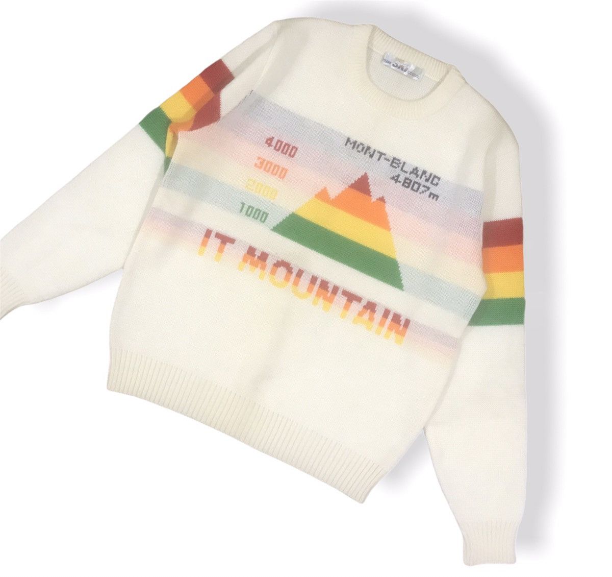 Vintage Vintage Itariyard SKI Mont Blanc Rainbow Knitwear Size US S / EU 44-46 / 1 - 5 Thumbnail