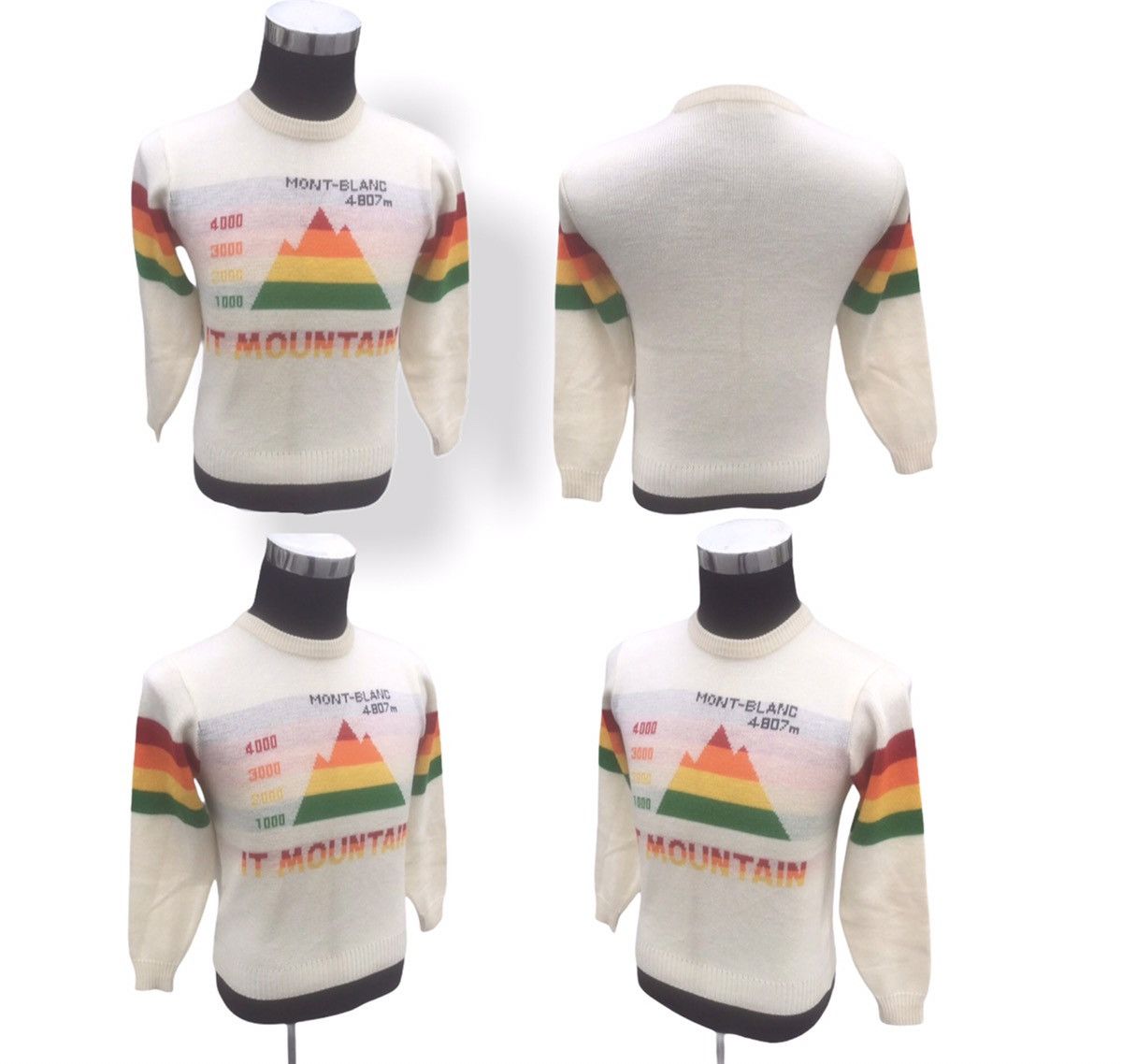 Vintage Vintage Itariyard SKI Mont Blanc Rainbow Knitwear Size US S / EU 44-46 / 1 - 3 Thumbnail