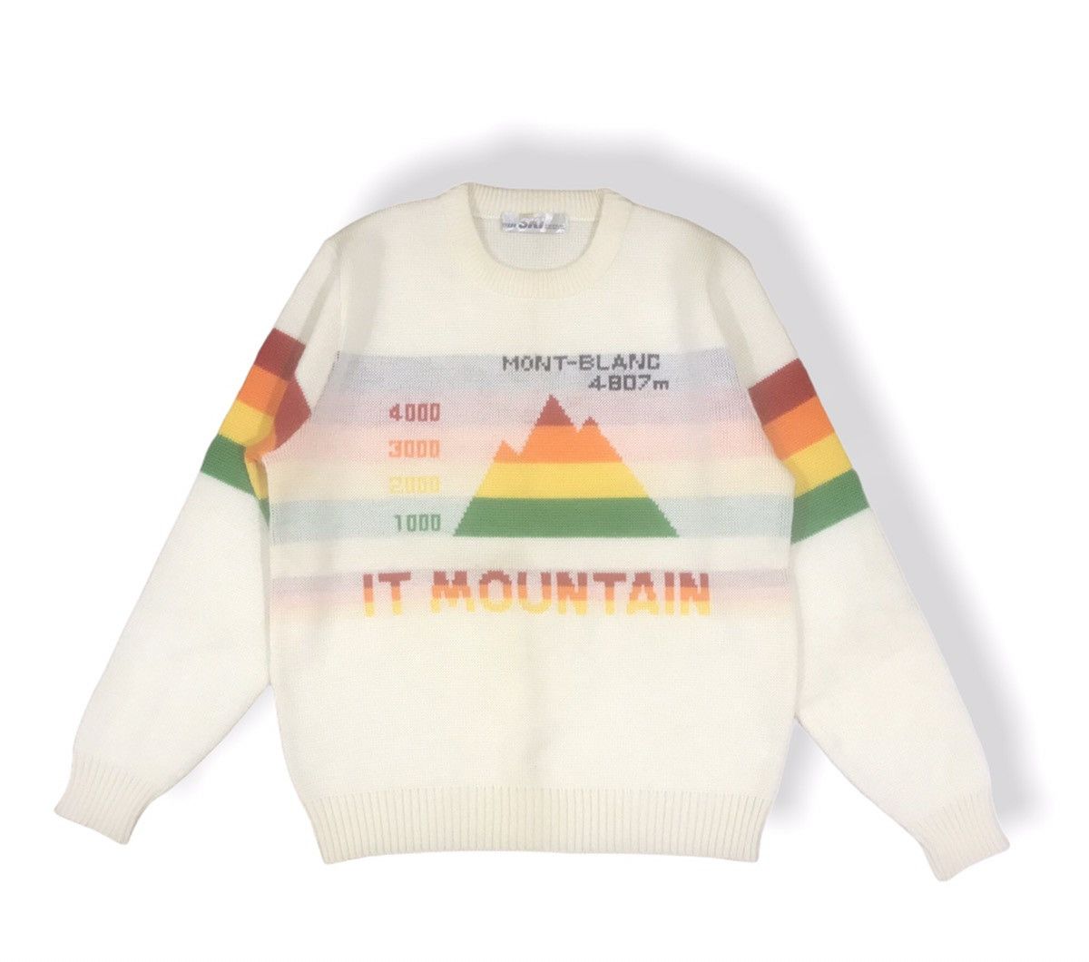 Vintage Vintage Itariyard SKI Mont Blanc Rainbow Knitwear Size US S / EU 44-46 / 1 - 1 Thumbnail