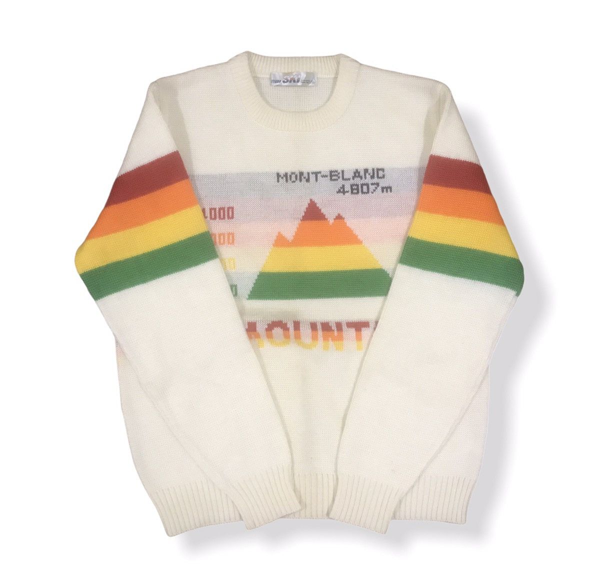 Vintage Vintage Itariyard SKI Mont Blanc Rainbow Knitwear Size US S / EU 44-46 / 1 - 2 Thumbnail
