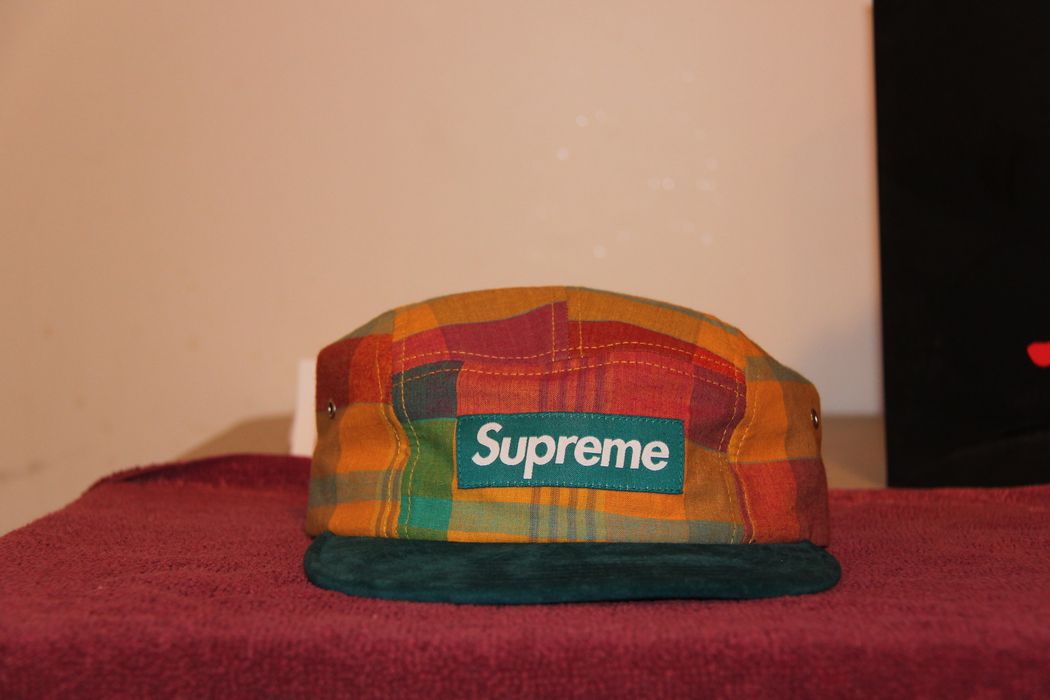 plaid supreme hat