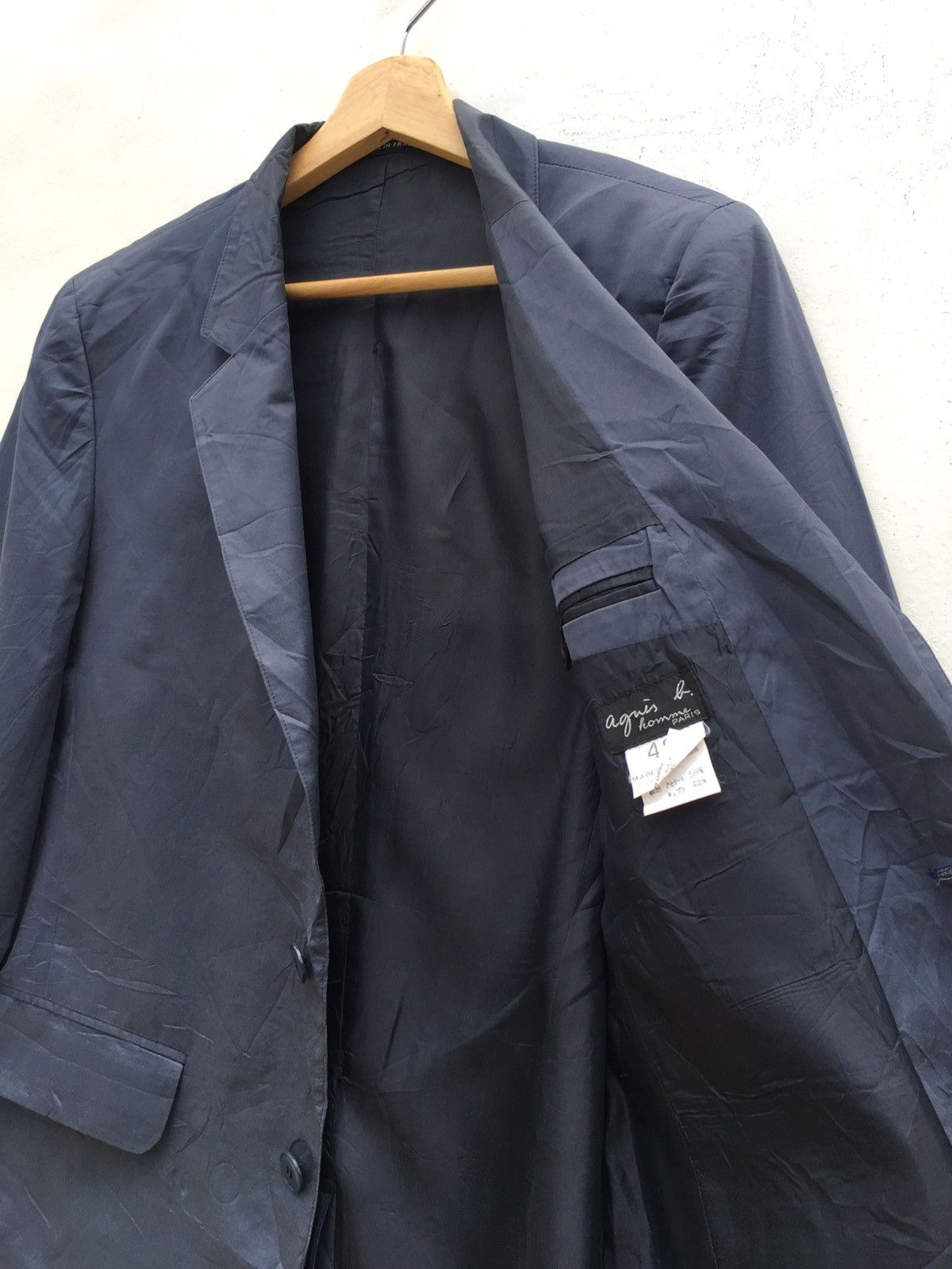 agnes b. Vintage Agnes b. Blazer Coat Made in France Size 48S - 5 Thumbnail