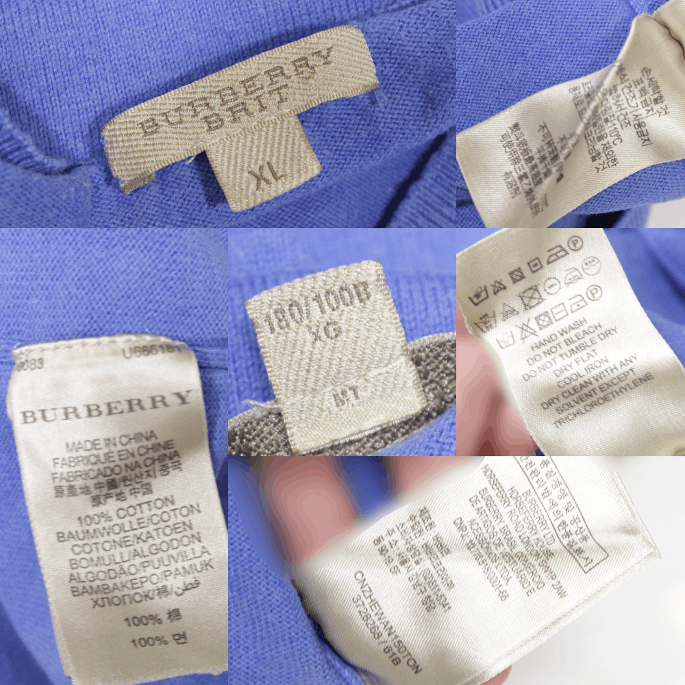 Burberry Brit Logo V Neck Light Sweater Size US XL / EU 56 / 4 - 10 Thumbnail