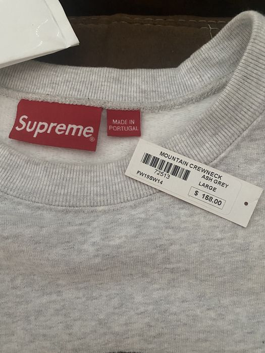 Supreme Supreme Mountain Crewneck Ash Grey | Grailed