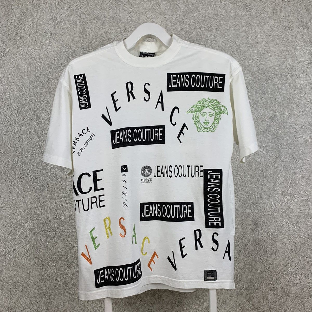 Versace 💥RARE! VERSACE MULTILOGO VERSACE T-SHIRT | Grailed