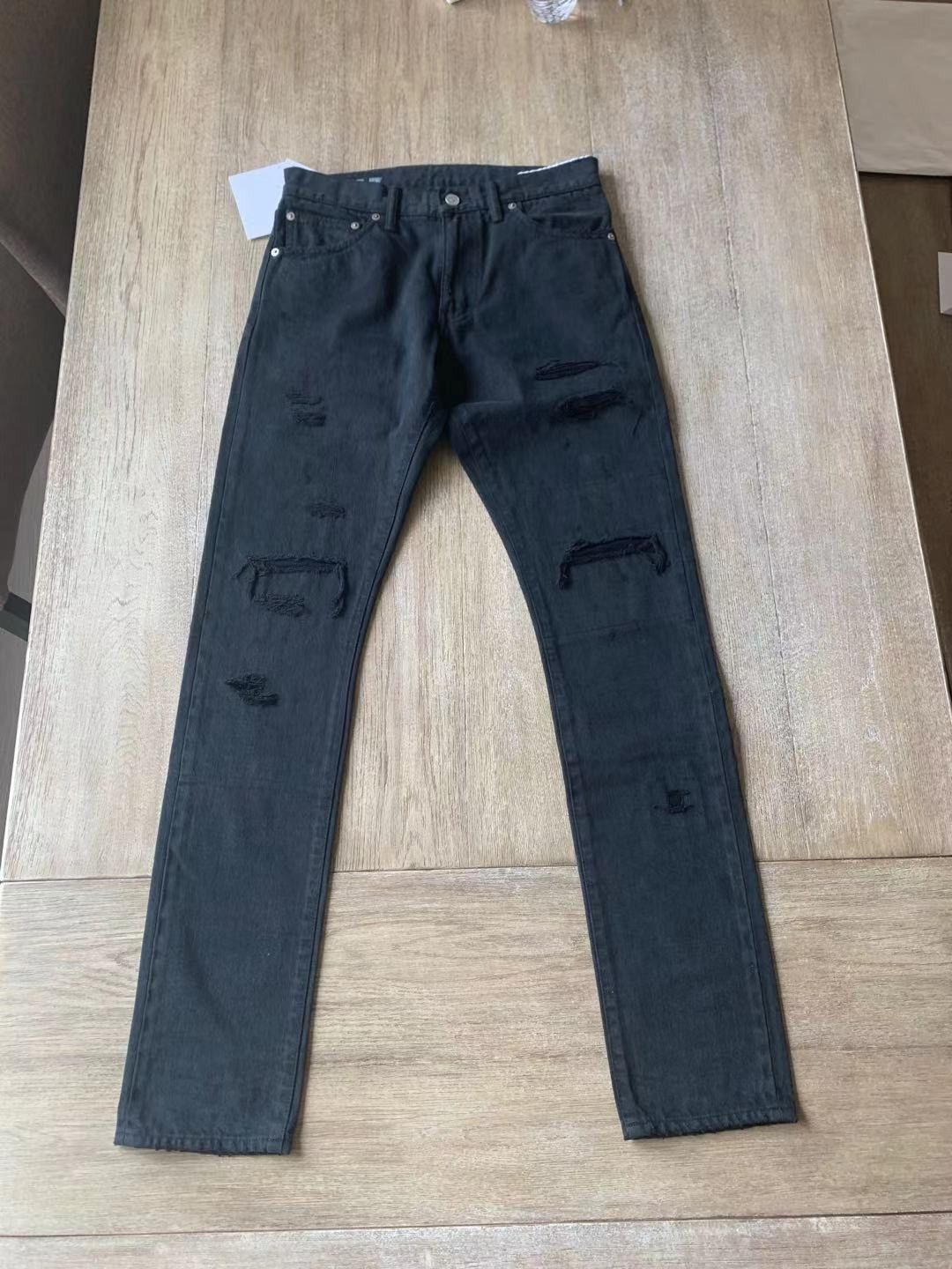 Visvim VISVIM SOCIAL SCULPTURE 12 BLACK DAMAGED-17 DENIM D17 JEANS