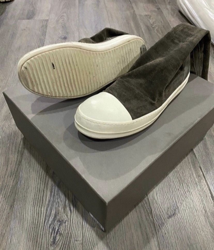Rick Owens FW16 ‘MASTODON’ Dark Dust Suede Sock Ramones Size US 10 / EU 43 - 2 Thumbnail