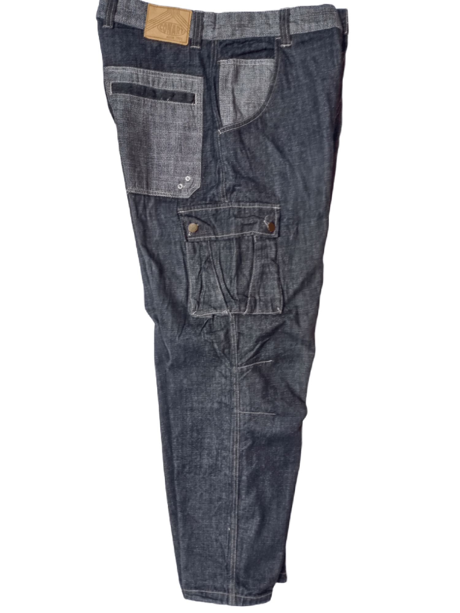 Japanese Brand Vintage ConArt Baggy Rapper Hiphop Denim Tactical CargoPant Size US 32 / EU 48 - 2 Thumbnail