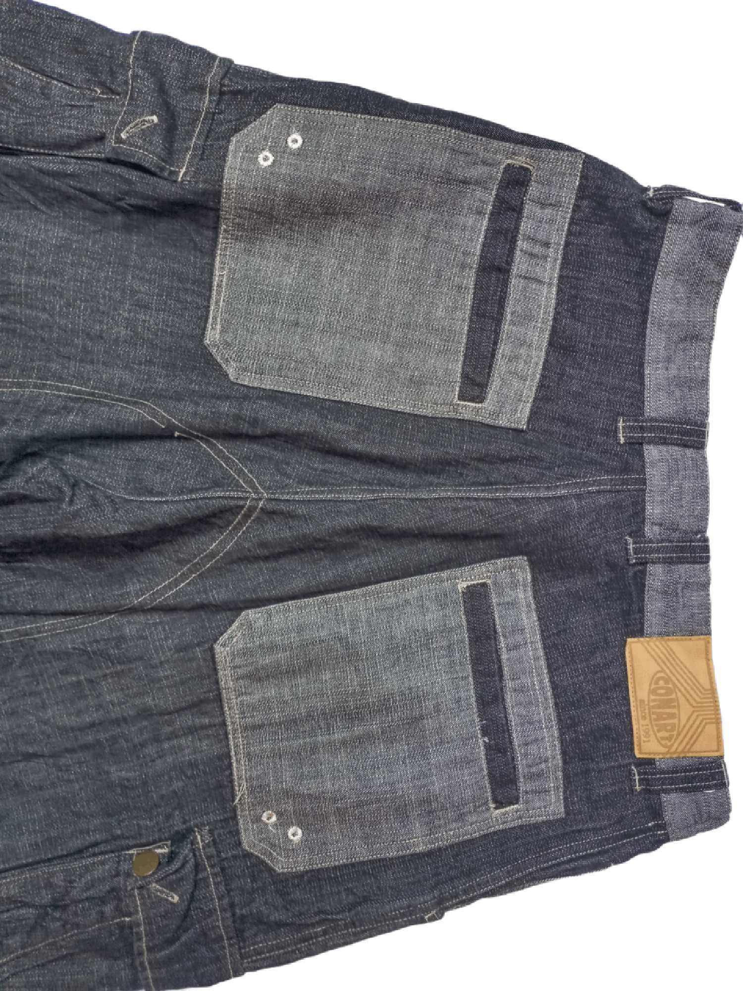 Japanese Brand Vintage ConArt Baggy Rapper Hiphop Denim Tactical CargoPant Size US 32 / EU 48 - 4 Thumbnail