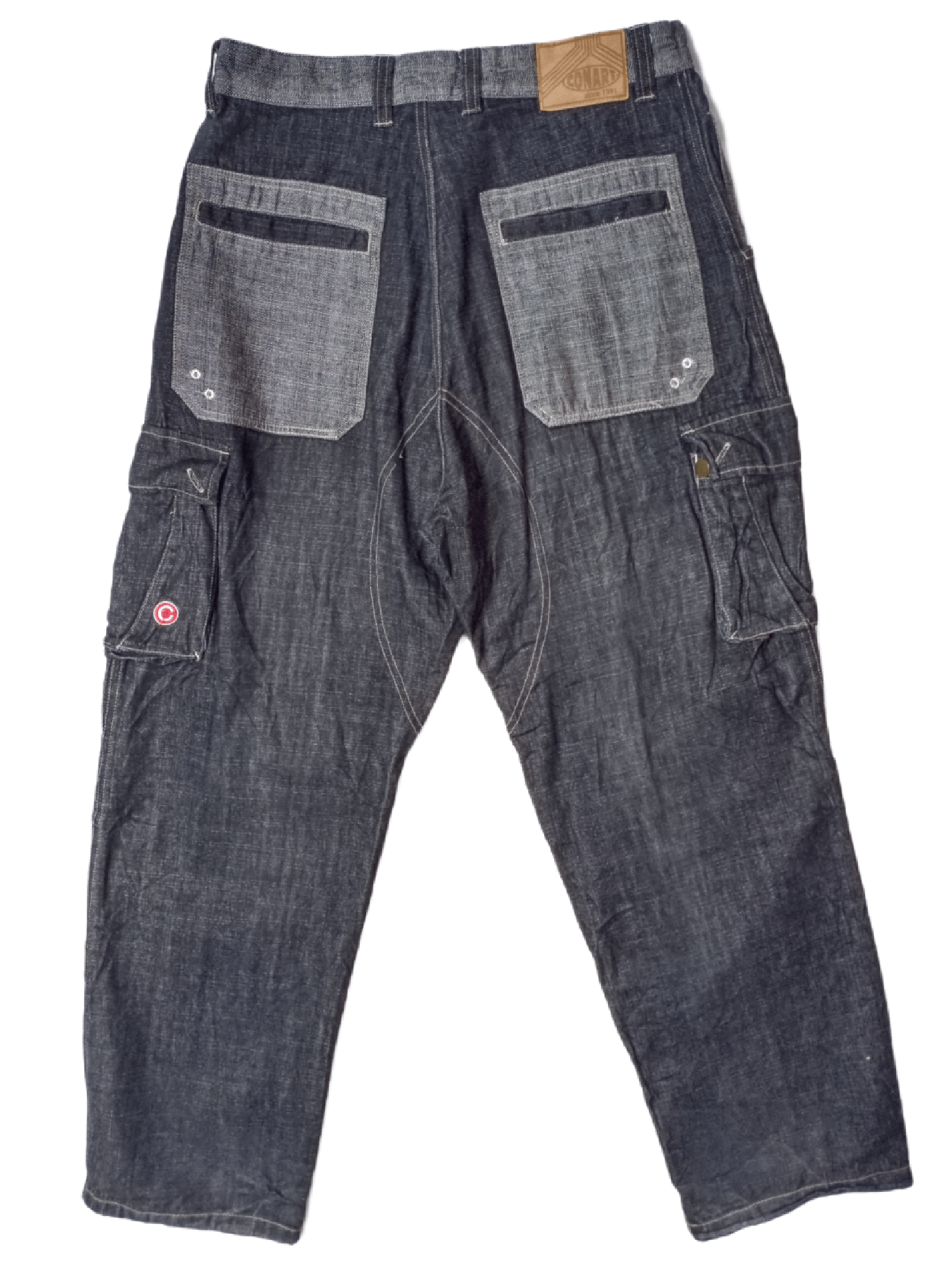 Japanese Brand Vintage ConArt Baggy Rapper Hiphop Denim Tactical CargoPant Size US 32 / EU 48 - 5 Thumbnail