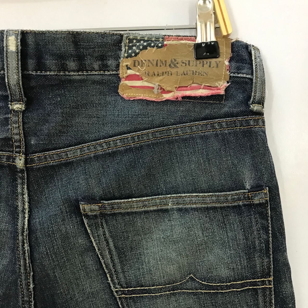 Polo Ralph Lauren 🔥 Vintage Ralph Lauren Art Paint Design Denim Jeans Size US 34 / EU 50 - 6 Thumbnail