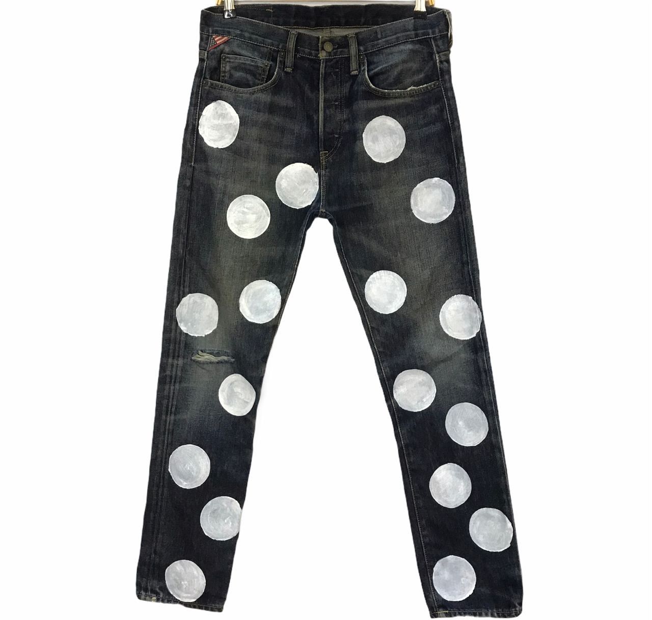 Polo Ralph Lauren 🔥 Vintage Ralph Lauren Art Paint Design Denim Jeans Size US 34 / EU 50 - 1 Thumbnail