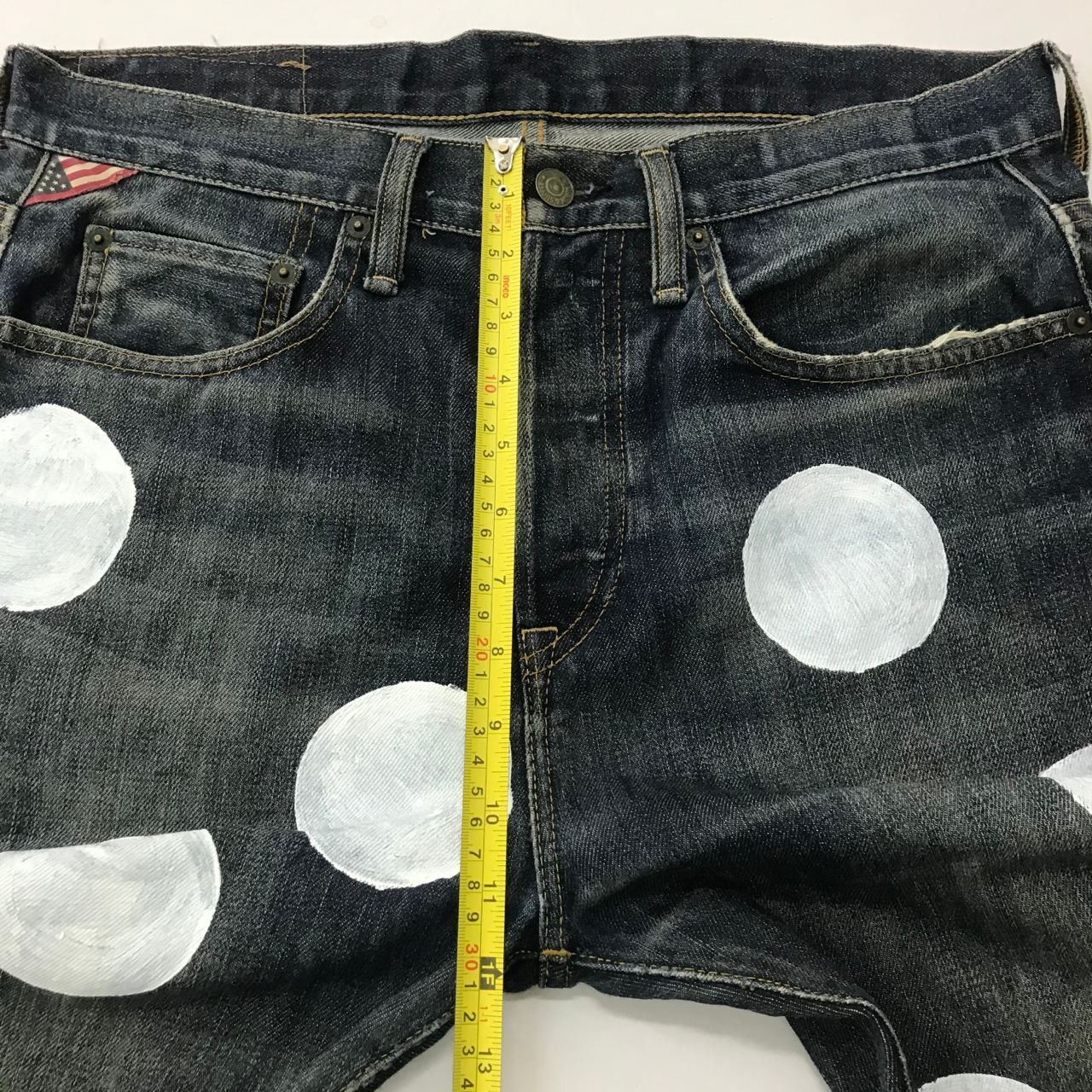 Polo Ralph Lauren 🔥 Vintage Ralph Lauren Art Paint Design Denim Jeans Size US 34 / EU 50 - 8 Thumbnail