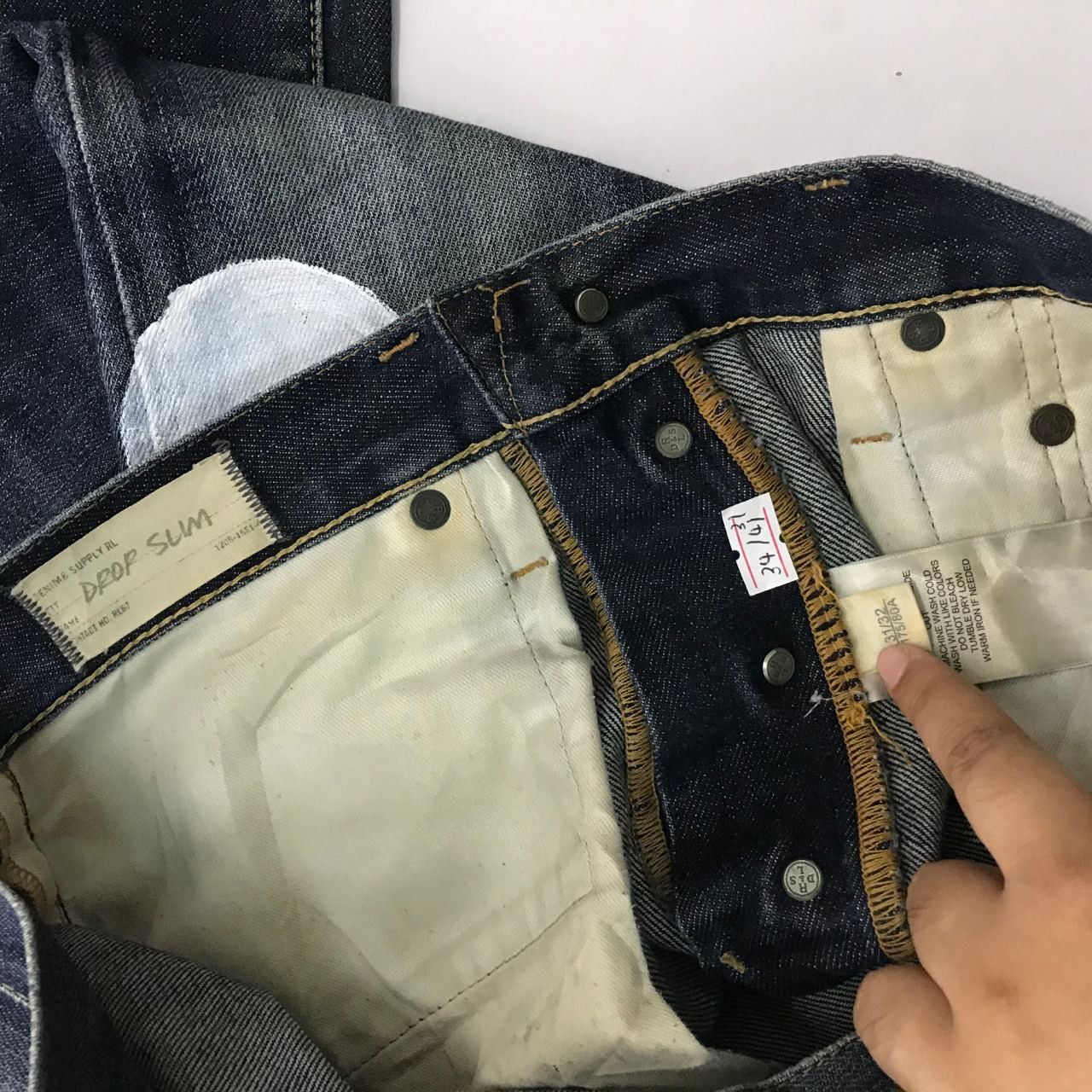 Polo Ralph Lauren 🔥 Vintage Ralph Lauren Art Paint Design Denim Jeans Size US 34 / EU 50 - 12 Thumbnail